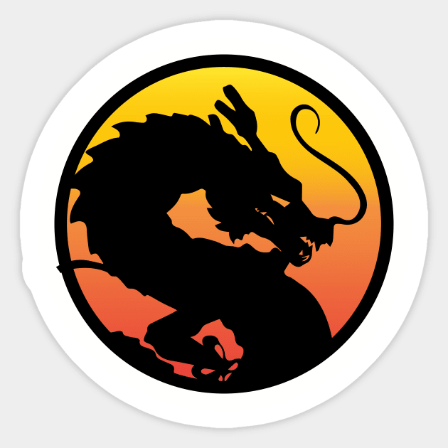 Z Fighter Kombat - Gradient Sticker by NerdGamePlus